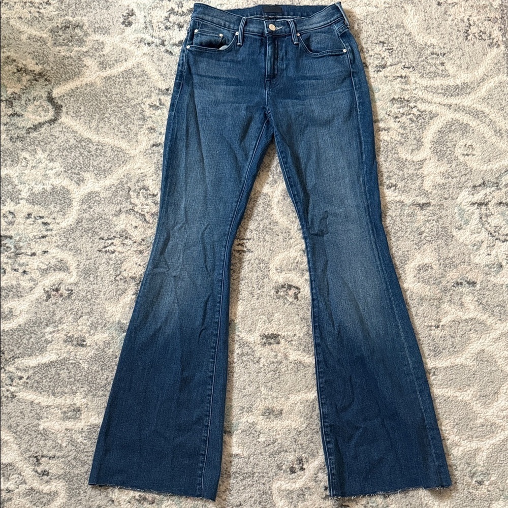 Mother The Down Low Weekender Heel Jeans in High Tide Size 27
